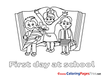 Pupils School Children Coloring Pages free