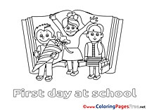 Pupils School Children Coloring Pages free