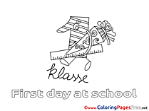 Ruler School Kids free Coloring Page