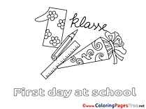 Supplies School download Colouring Sheet free