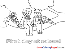 Tree Kids free printable Coloring Sheets