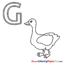 Gans Coloring Sheets Alphabet free