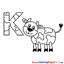 Kuh Alphabet Coloring Pages download