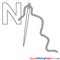 Nadel printable Coloring Pages Alphabet