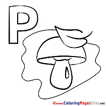 Pilz Alphabet Colouring Sheet free