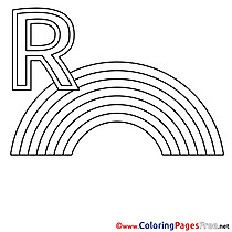 Regenbogen printable Alphabet Coloring Sheets