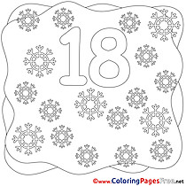 18 Snowflakes Coloring Pages Numbers