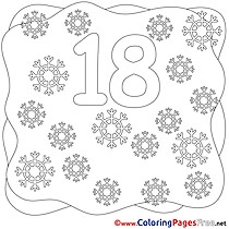 18 Snowflakes Coloring Pages Numbers