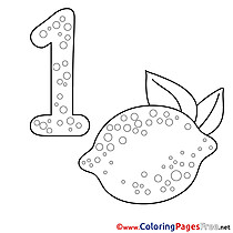 1 Lemon Numbers free Coloring Pages