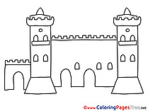 Castle Children download Colouring Page