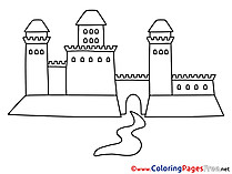 Castle for Children free Coloring Pages