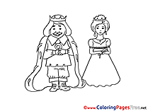 King Coloring Sheets download free