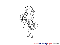 Little Red Riding Hood Colouring Page printable free