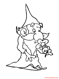 Printable coloring page free Gnome