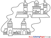 Towers download Colouring Sheet free