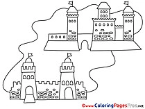 Towers download Colouring Sheet free