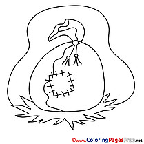 Bag for Kids printable Colouring Page