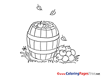 Barrel Coloring Pages for free