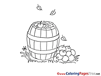 Barrel Coloring Pages for free
