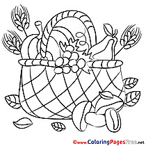 Basket Coloring Pages for free