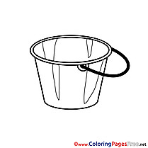 Bucket download Colouring Sheet free