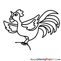 Chicken for free Coloring Pages download