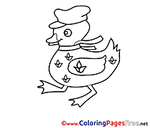 Duck Colouring Sheet download free
