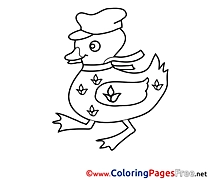 Duck Colouring Sheet download free