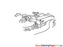 Farm Colouring Page printable free