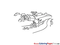 Farm Colouring Page printable free