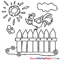 Fence for Children free Coloring Pages