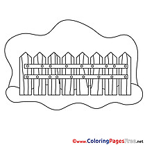 Fence for free Coloring Pages download