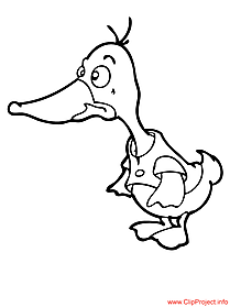 Goose cartoon image to color