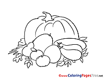 Harvest Colouring Sheet download free