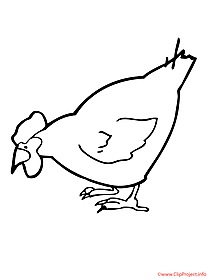 Hen coloring sheet farm