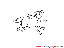 Horse free printable Coloring Sheets