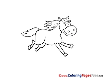Horse free printable Coloring Sheets