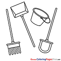 Instruments Kids free Coloring Page