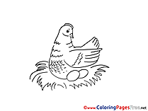 Nest Children Coloring Pages free