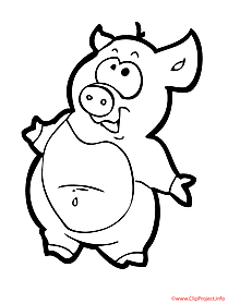 Pig printable coloring page farm