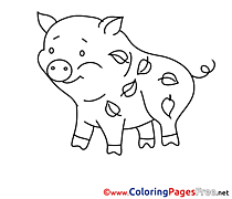 Piggy Children Coloring Pages free