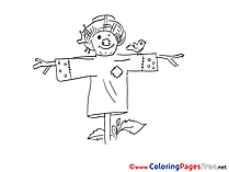 Scarecrow for Children free Coloring Pages