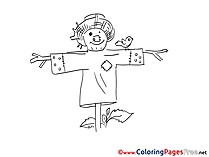 Scarecrow for Children free Coloring Pages