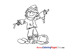 Scarecrow free Colouring Page download