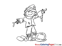 Scarecrow free Colouring Page download