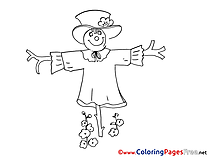 Scarecrow Kids free Coloring Page