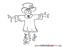 Scarecrow Kids free Coloring Page
