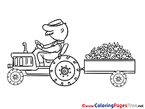 Tractor printable Coloring Pages for free