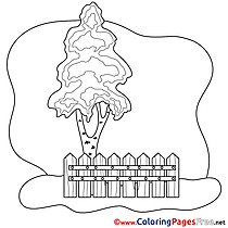 Tree for Kids printable Colouring Page