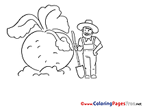 Turnip download Colouring Sheet free